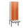 locker met bank,HxBxD 1950x600x815mm,2vak,vak B 300mm,draaigrendel