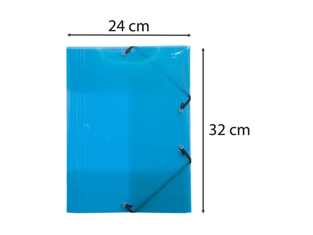 Elastomap 3 kleppen polypropyleen 5/10de Crystal Colours A4 Assorti
