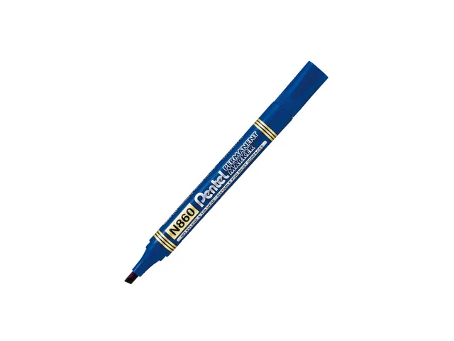 Pentel N860-C Permanent marker Beitelpunt 4,5mm Blauw