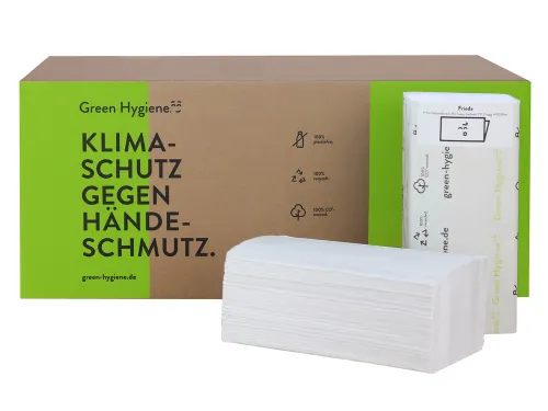 Handdoekjes Z-vouw 100% recycled 2-laags Co2 Neutraal 20 Pak