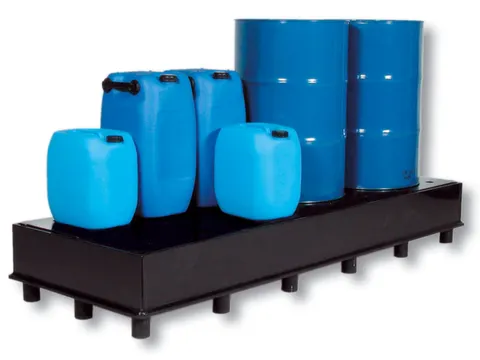 Opvangbak Hdpe 2470x870x270mm V. 6x220l M. Poten Pe Plaat Geperf.