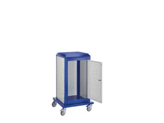 gereedschapswagen,HxBxD 1260x700x700mm,3geperforeerde platen buiten - 1