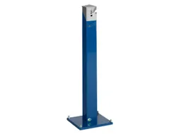 Staande Asbakzuil 2 liter H 1005mm Rechthoekig Ral5010 Zilverkleurig