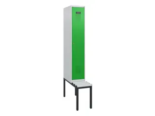 locker met bank,HxBxD 1950x300x815mm,1vak,vak B 300mm,cilinderslot - 2