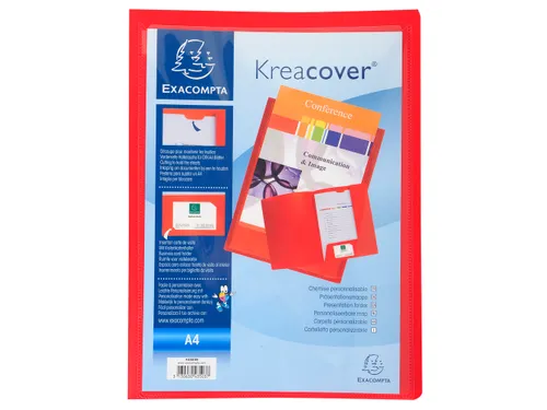 Presentatiemap Soepel PP Kreacover A4 Rood