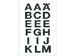 Etiket Herma 4135 20x20mm Letters A-Z Zwart op Transparant 36 stuks - 1