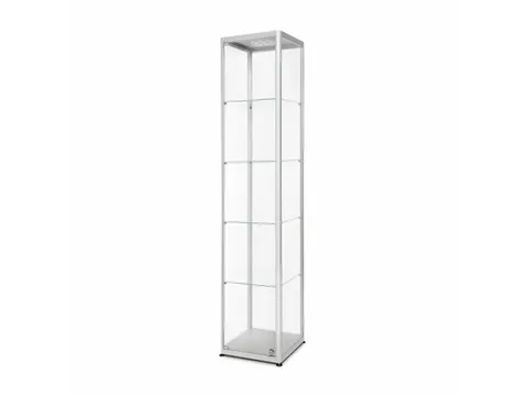 Glazen Vitrinekast LED Verlicht 40x40x200cm