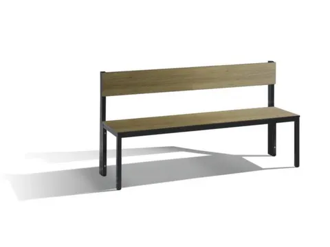 omkleedbank,HxLxD 796x1500x407mm,HPL eiken-sereno,frame staal RAL7021