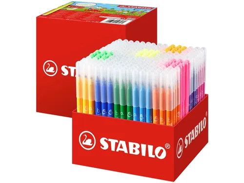 Viltstift STABILO Trio A-Z 378 240st assorti