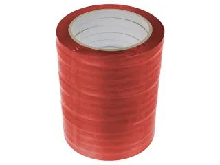 Zakkensluittape Raadhuis 9mm x 66m PVC rood krimp a 16 rol - 2