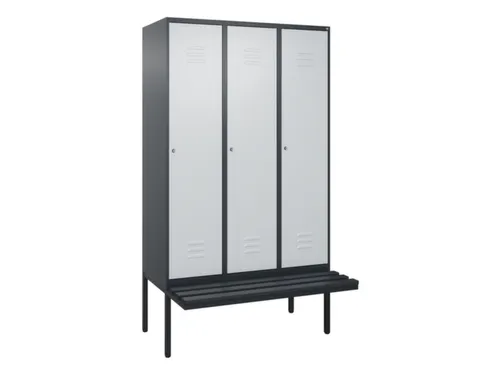 locker voor scheiding van kleding,HxBxD 2120x1200x815mm,3vak