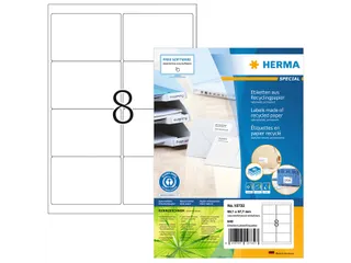 HERMA 10732 Etiketten gerecycled papier A4 99,1x67,7mm Wit 640 stuks - 1