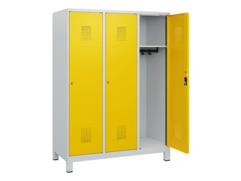 schoollocker,HxBxD 1630x1200x500mm,3vak,vak B 400mm,cil.-slot,voeten