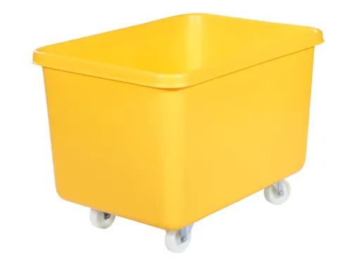 Verrijdbare Rechthoekige Bak 340 Liter Hxbxd 711x991x686mm Pe Geel