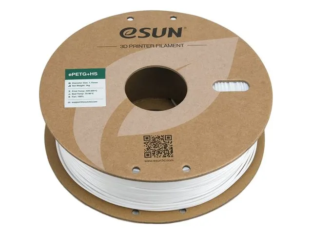 eSUN 3D Printer Filament ePETG+HS 1,75mm Wit 1kg