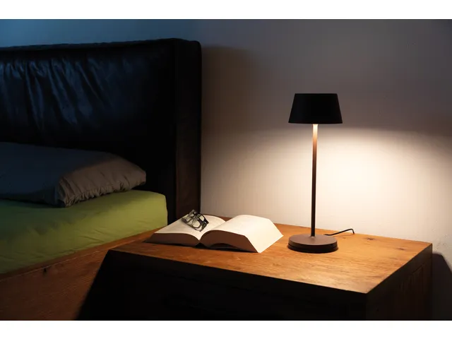 Lampe de table MAULnina LED batterie rechargeable dimmable marron