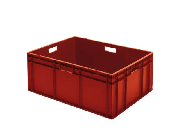 Euronorm Stapelkrat 320x800x600mm 127liter Wanden/bodem Gesloten Rood
