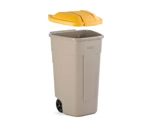 Mobiele container 100 Liter Beige Geel - 2