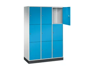 grootvolume-lockersysteem,RAL 7035/RAL 5012,HxBxD 1950x1220x500mm - 1