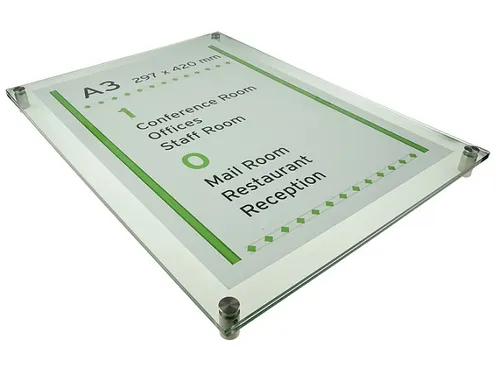 Menoor Deurbord Premium Glasslook A3 Plexiglas