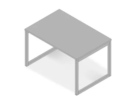 bureau,HxBxD 730x1200x800mm,blad grijs,sledeframe aluminium