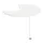 aanbouwtafel,i.h.v.,HxØ 720-840x1000mm,driekwartrond,Bl-wit