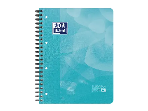 Projectboek Oxford School A4+ lijn 4-gaats 240 pagina's 80gr aqua