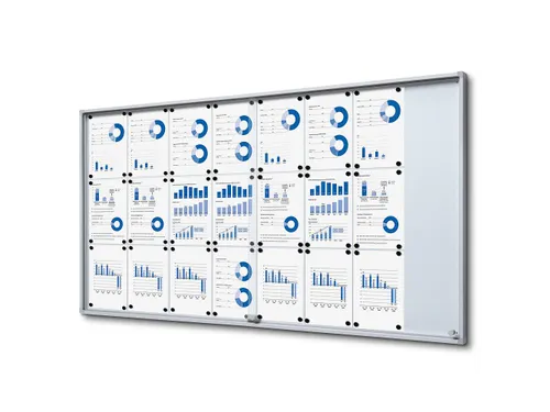 Indoor Vergrendelbaar Notitiebord Schuifdeuren Slim 24xA4