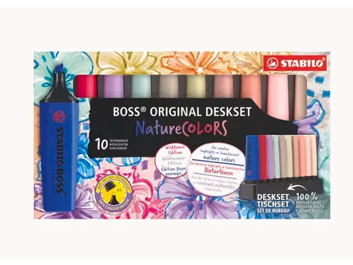 Markeerstift STABILO Boss Wildflower NatureColors 10 stuks assorti