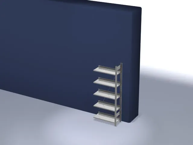 Inhaakstelling Aanbouwveld Hxbxd 1750x760x335mm 5Legborden Verzinkt