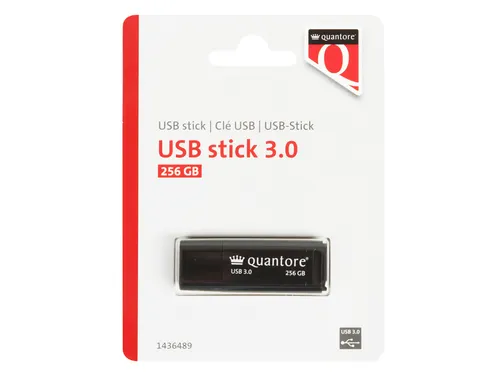 Quantore USB-stick 3.0 256GB Zwart