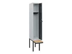 locker met bank,HxBxD 1950x300x815mm,1vak,vak B 300mm,draaigrendel