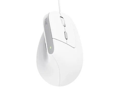 Muis Trust ergonomisch BAYO II wit 25397