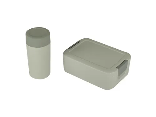 #Lunchset groen 17,7x17,7x 8,7 cm