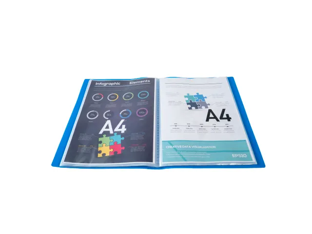Protège-documents en polypropylène souple OPAK 40 vues - A4 - Bleu c