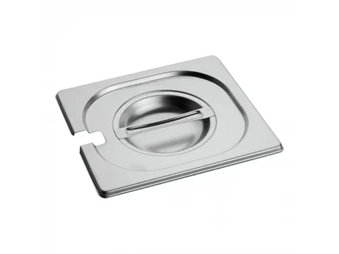 Caterchef Gastronorm deksel RVS met lepeluitsparing 1/6 GN