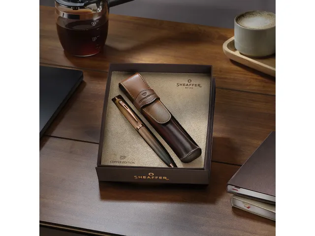 Coffret cadeau stylo à bille Sheaffer 100 G9374 Coffee ed. Matt brown