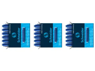 Inktpatronen Schneider 3 doosjes a 6 stuks op blister blauw - 2