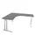 bureau in vrije vorm,HxBxD 740x1600x1600mm,vrije vorm,MS-donkergrijs