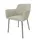 Bezoekersstoel 4Voeten Ronde Buis Donkergrijs Beige