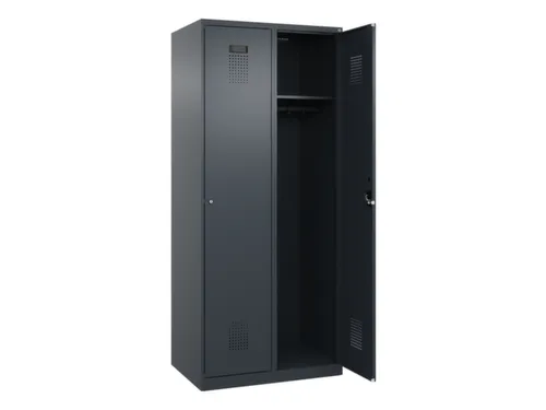 locker,HxBxD 1850x800x500mm,2vak,vak B 400mm,cil.-slot,staand op vloer