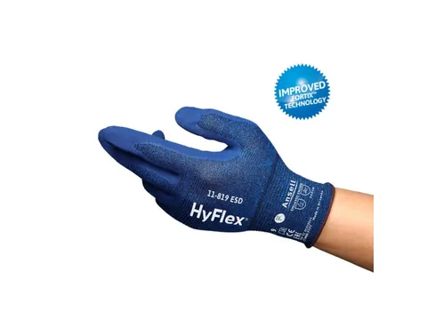 Ansell HyFlex 11-819 nylon precisiehandschoen ESD blauw maat 9 144 pr