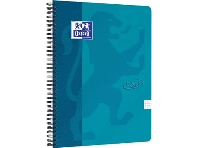 Touch Spiraalblok Formaat A4 140 Bladzijden Aqua Geruit 5 Mm