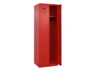 locker,HxBxD 1850x600x500mm,2vak,vak B 300mm,cil.-slot,staand op vloer - 2