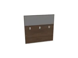 baliepaneel bureau aanbouw achter NV bruin hickory BN8078-grijs 1200mm