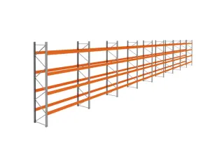 palletstelling,basis+8xaanbouw,HxBxD 4620x33400x1100mm,vakl. 3400kg - 1