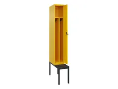 locker met bank,voor scheiding van kleding,HxBxD 2120x300x815mm,1vak