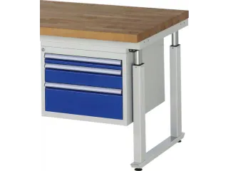 schuiflade-onderbouw v. werkbank HxBxD 440x580x600mm 3laden RAL5010 - 2
