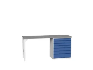 werkbank,HxBxD 930x2000x600mm,linoleumblad,2voeten/1container - 1
