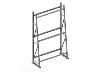 magazijnrek voor profielen,grondveld,eenzijdig,HxBxD 2500x1400x500mm - 1